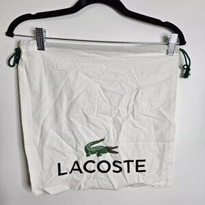 Lacoste White Purse Storage Dust Bag Drawstring 16" x 14.5"